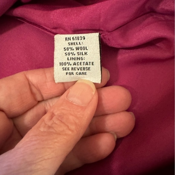 Rickie Freeman For Teri Jon Fuchia Sleeveless Formal Silk Wool Blend Dress S 10 - Picture 9 of 16